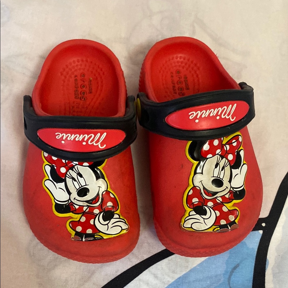 CROCS Red Minnie Mouse Kids Slippers